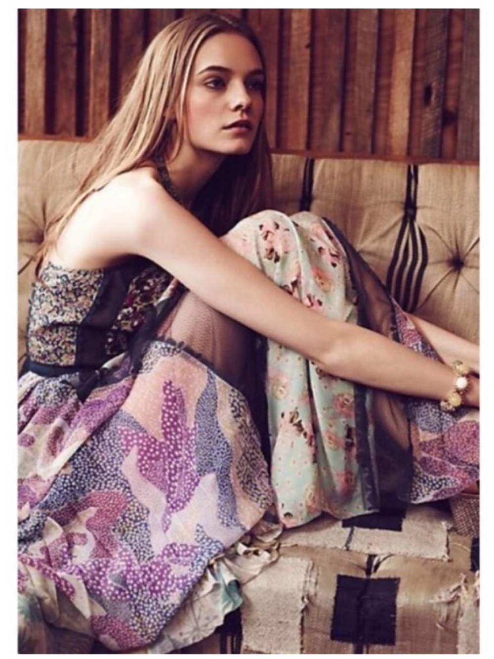 Anthropologie Byron Lars Wilderflora Patchwork Maxi Dress 6 - Picture 4 of 12